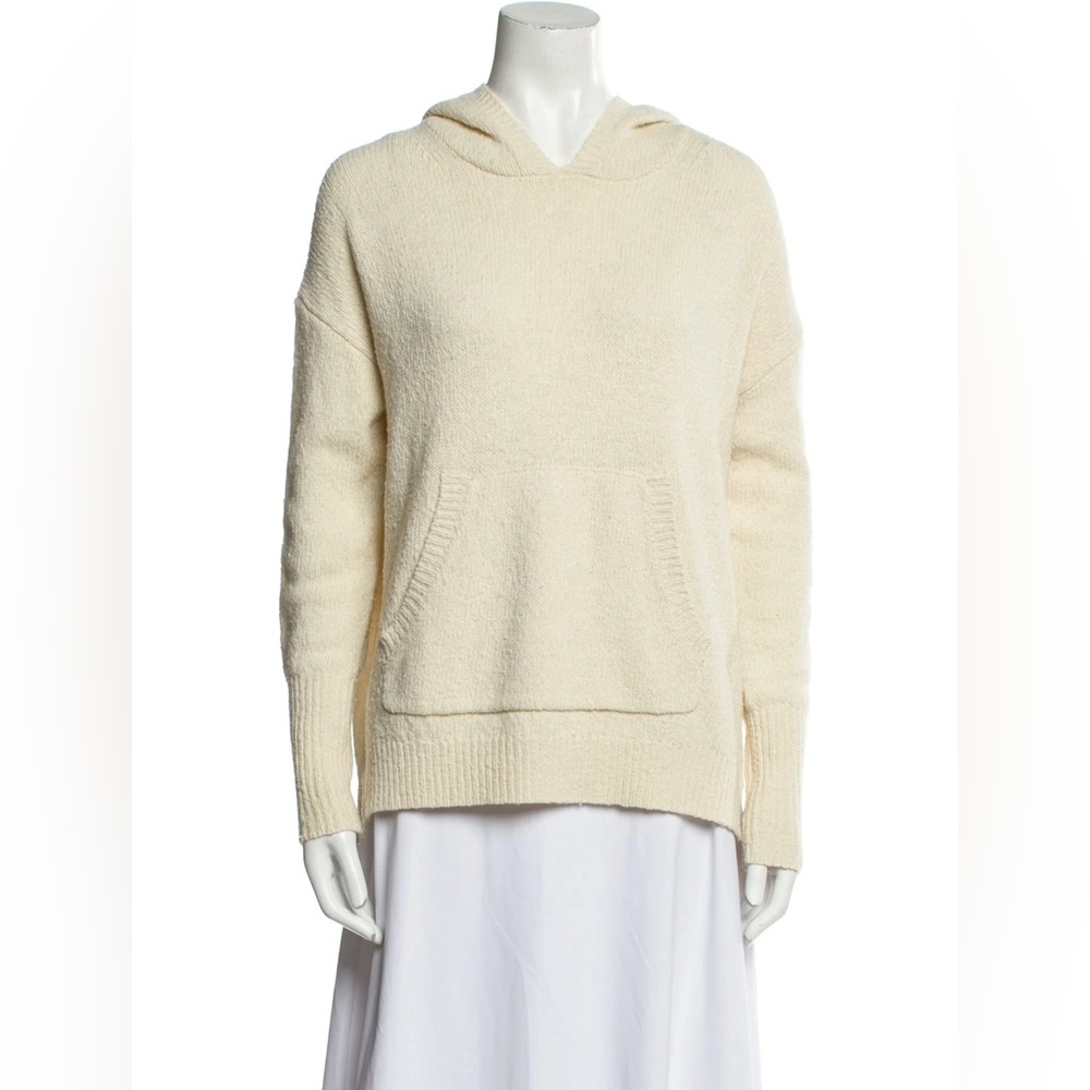 nili lotan wool silk blend knitted pullover hoodie